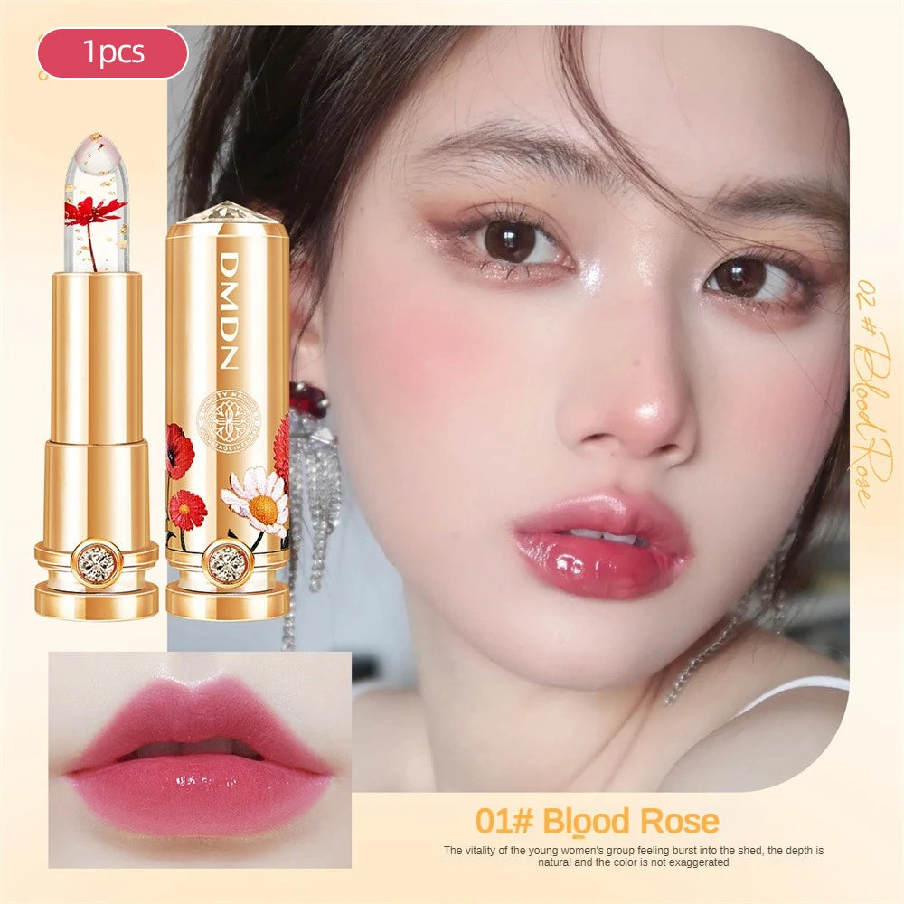 Crystal Temperature Change Lip Balm Vitality Color Lipstick Peach Girl Lip Balm Change Lipstick Lip Care Beauty Makeup TSLM1