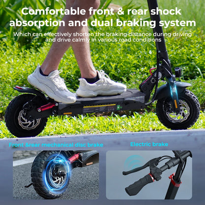 iScooter iX3 Electric Scooter 800W 10Ah Powerful Electric Kick Scooter Anti-skid Off Road Pneumatic Tire 40km Range  eScooter