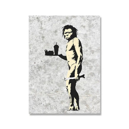 Banksy Graffiti Artwork Canvas Painting Prints Wall Art Pictures Girl with Red Balloon Black White Posters Nordic Home Decor