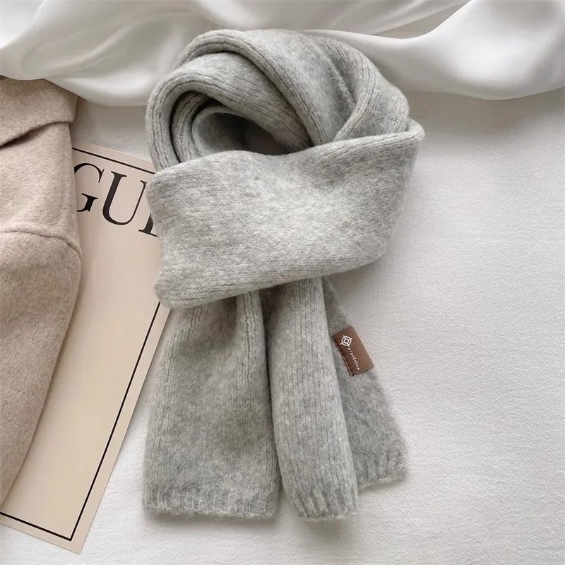 2024 Ladies Cashmere Blend Scarf Women Winter Luxury Solid Color Shawl Wraps Female Warm Thick Wool Neckerchief Blanket Pashmina