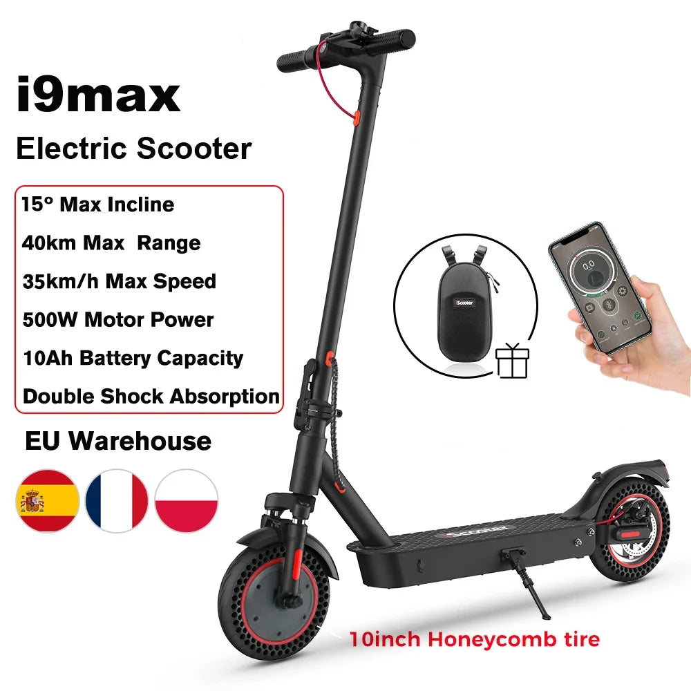 iScooter i9 Electric Scooter 350W Scooter for Adults 7.5Ah 30km/h Foldable E scooter 8.5 inch Honeycomb Tire scoorter electrico