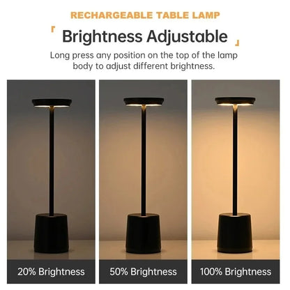 Table Lamp LED Touch Sensor Desktop Night Light Rechargeable Wireless Reading Lamp 3Colors Adjustable Creative Ambient Light