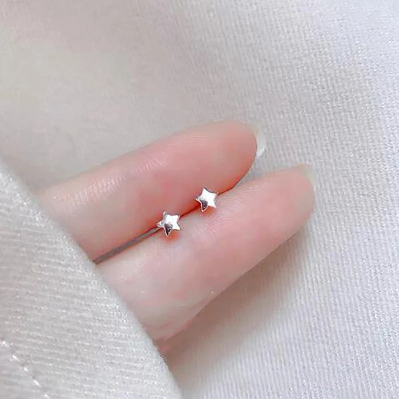 Korean Fashion Shiny Zircon Four Claws Stud Earrings for Women Dainty Ear Studs Girls Birthday Party Wedding New Fashion Jewelry