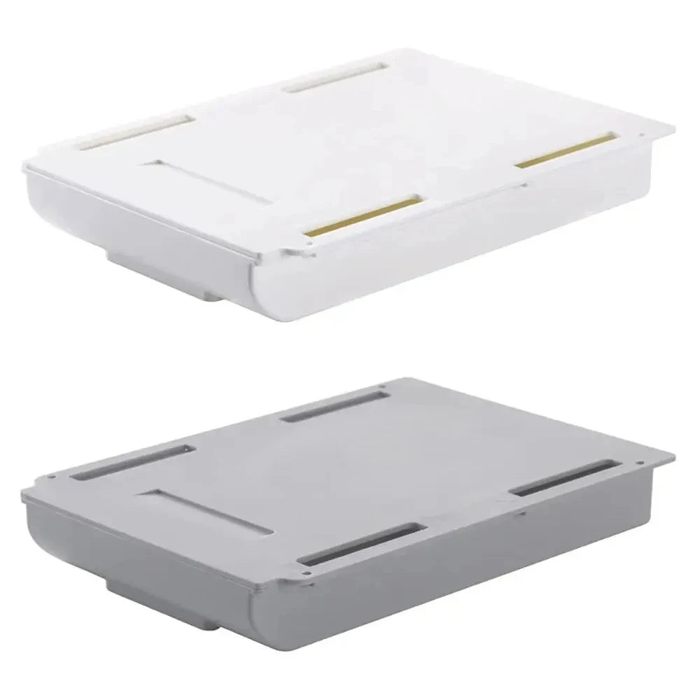 Hidden Storage Box Desk Storage Drawer Self-Adhesive Plastic Table Storage Holder Simple Sundries Cosmetics Stationery Organizer