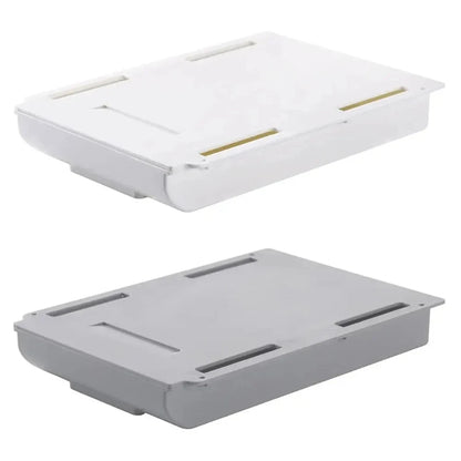 Hidden Storage Box Desk Storage Drawer Self-Adhesive Plastic Table Storage Holder Simple Sundries Cosmetics Stationery Organizer