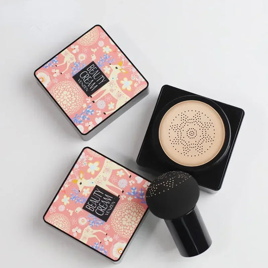 Mushroom Head Air Cushion BB Cream Foundation Cream for Face Makeup Concealer Air Cuhsion for Face Base with Whitening CC Cream