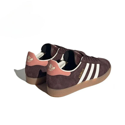 Adidas Gazelle Brown Men's and Women's Lightweight Non-slip Wear Comfort Retro Casual Versatile Fashionable Sports Board Shoes