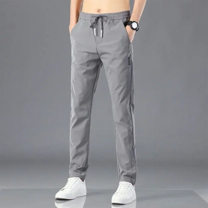 Men's Business Casual Pants Spring Autumn Trendy Versatile Straight-Leg Cargo Pants Loose Fit Black Pants For Men