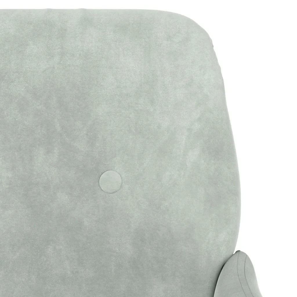 Light gray armchair 62x79x79 cm Velvet Modern Nordic design Furniture Living Room Home relax Leisure Luxury armchair