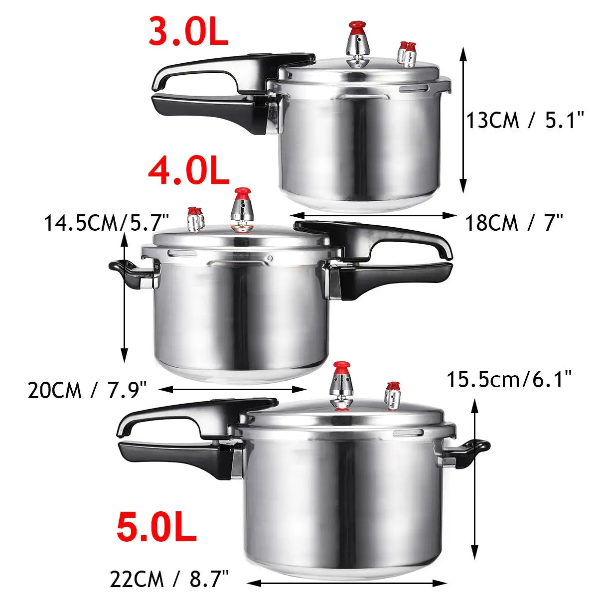 18/20/22/28/32cm 304 Stainless Steel Kitchen Pressure Cooker Electric Stove Gas Stove Energy-saving Safety Cooking Utensils