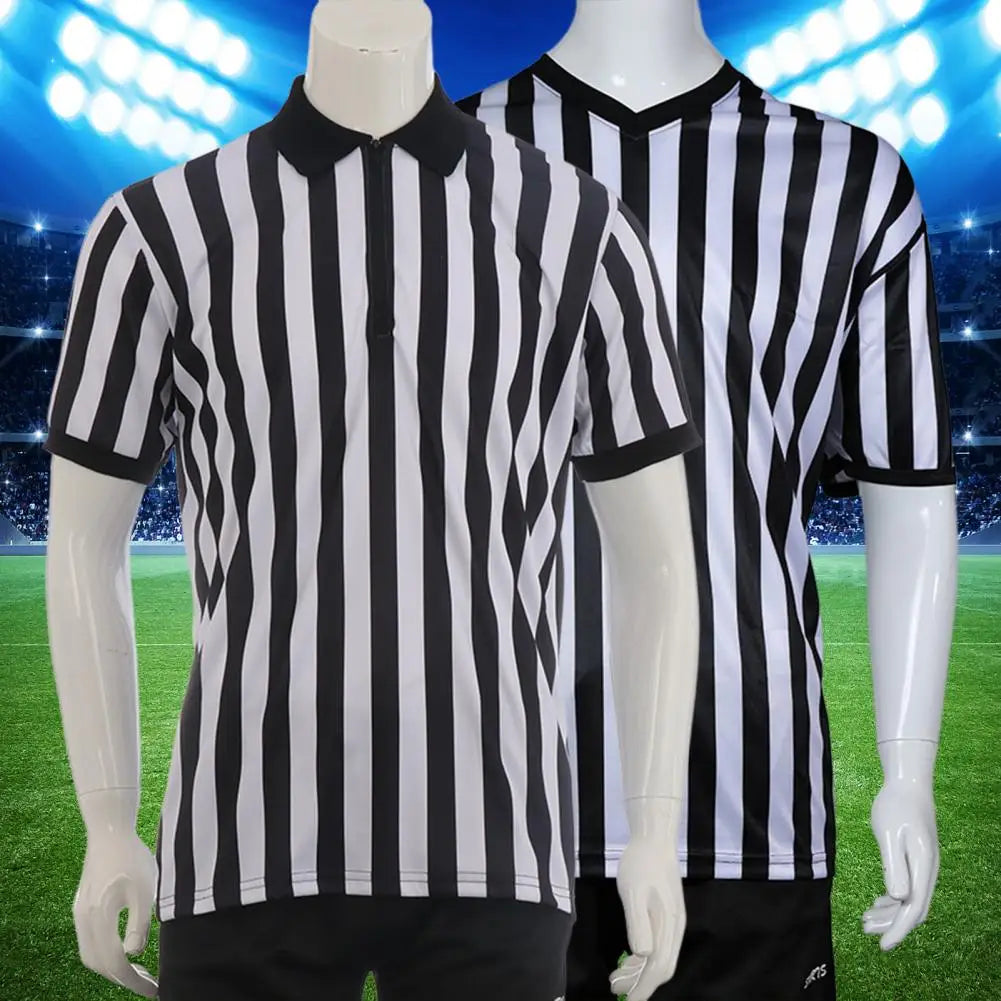 Referee Uniform Professional Men Football Referee Shirt T-shirt Sporting Goods Collared Referee Shirt Soccer Basketball Jerseys