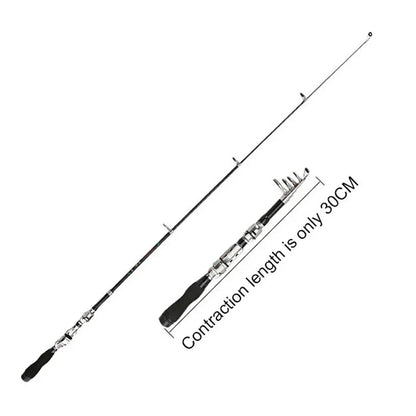 1~2.3m Telescopic Mini Fishing Rods Super Hard Carbon Steel Rivers Lakes Fishing Rod Portable Sea Pole Fishing Good Accessories