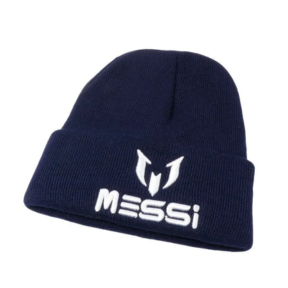 Football star Embroidered Knitted Beanie Men's And Women's Fashion Autumn Winter Adult Warm Hat Fans Souvenir Hat Sports Leisure