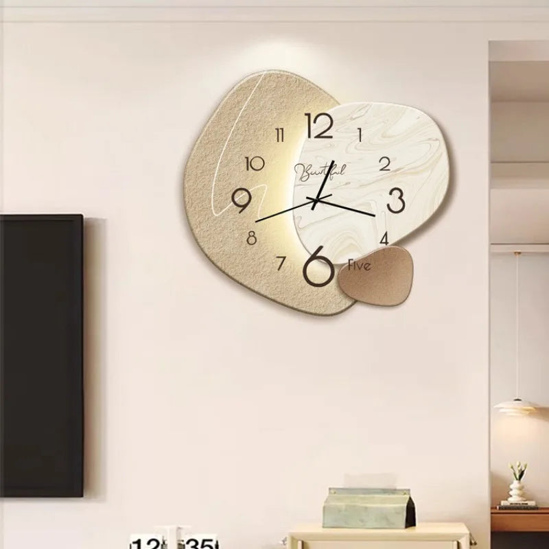 Stylish Simple and Modern Decorative Clock Wall Clock Living Room Luxury Shi Ying Table Hanging Restaurant Home Looks Good