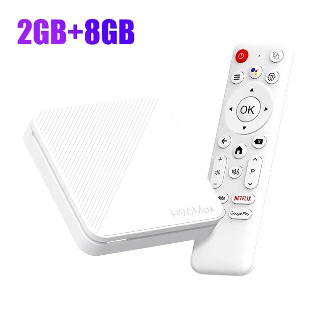 H96 MAX H313 Smart TV Box Android 14 TV Box 4K@60fps 100M/LAN Dual Wifi6 BT5.0 Google Voice Assistant Media Player Set Top Box