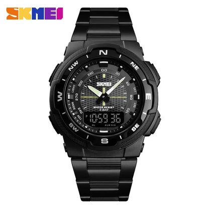 SKMEI 1370  Men Fashion Sport Quartz Clock Luxury Full Steel Business Mens Watches Waterproof Watch Relogio Masculino Watch