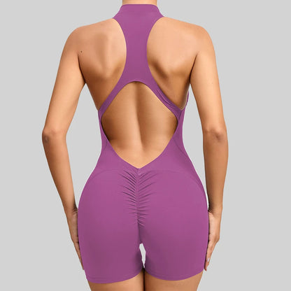 Short Sports Jumpsuit Sleeveless Gym Set Women Yoga Clothes Rompers Workout One-piece Suit Female Outdoor Recreation Bodysuits