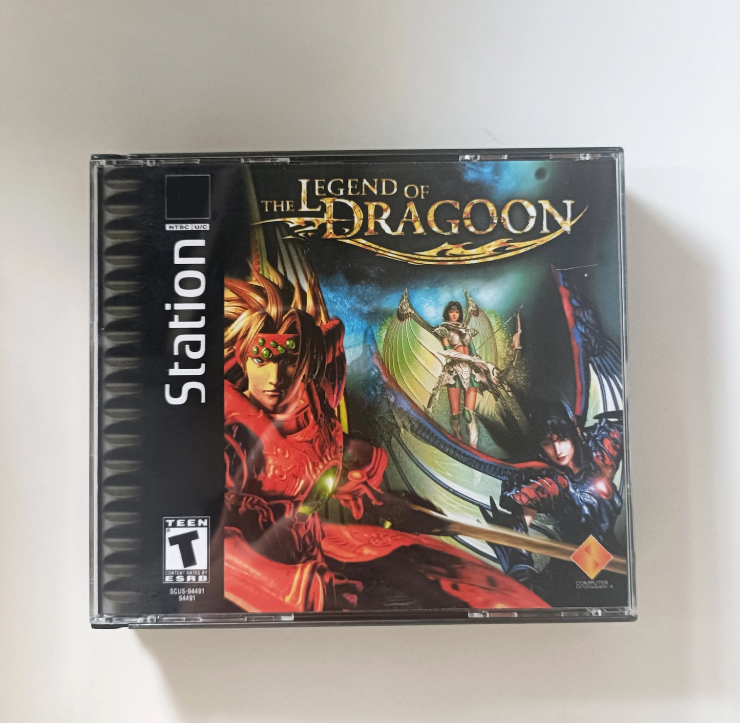 PS1 The Legend of Dragoon With Manual Copy Disc Game Black Bottom Unlock Console Station 1 Retro Optical Driver Video Game Part