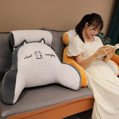 Ice Silk Headboard Cushion Reading Pillow Soft Lumbar Support Pillow Can Be Disassembled and Washed Large Backrest Cushion