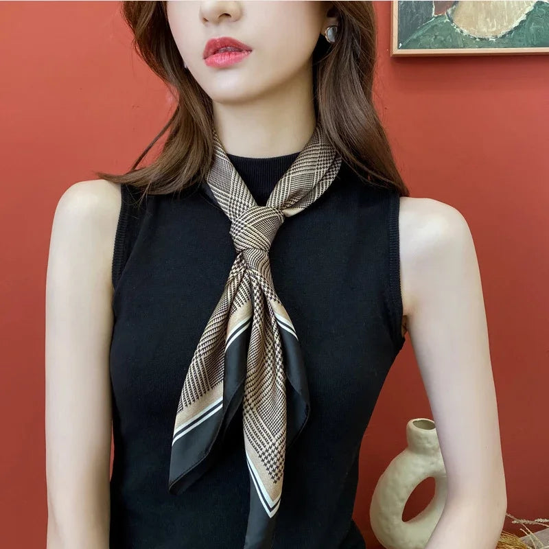 Scarf Women Silk Satin Women Bandana Silk Scarves Scarf for Women Neckerchief  luxury Scarf Foulard Laven Official Store WJ002