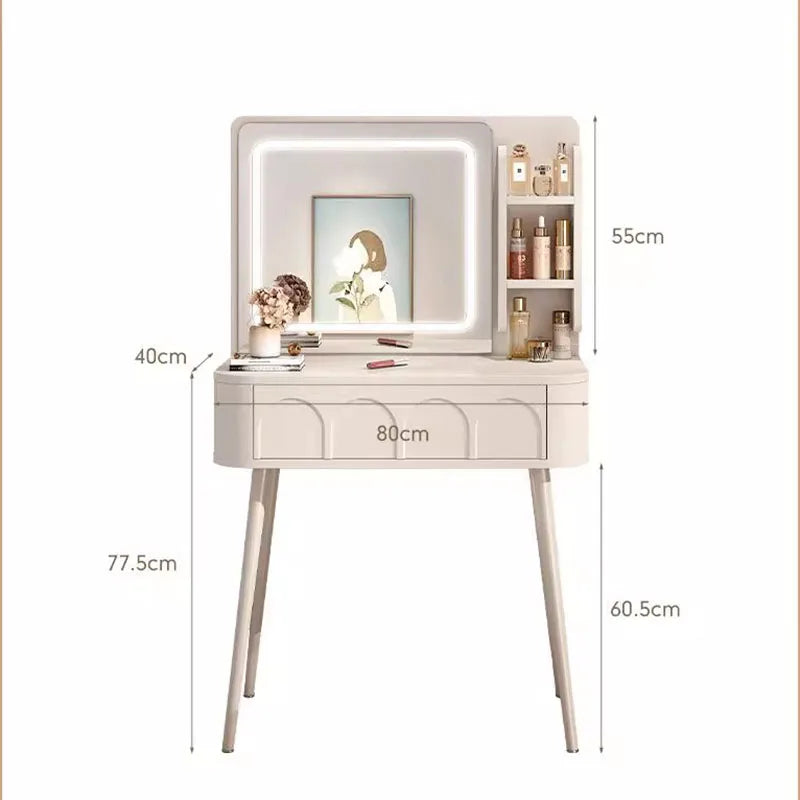 Small Nordic Vanity Table Girls Drawer Multifunctional Luxury Dressers Stool Charm Coiffeuse De Chambre Bedroom Furniture