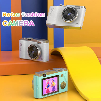 64MP HD 1080P Digital Camera for Student Beginners 2.4' screen with 16xzoom Front and Rear Dual Camera Camera for Kid Adult Gift