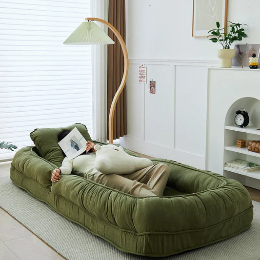 Human kennel Internet celebrity lazy sofa folding bedroom sofa bed dual-purpose single sofa removable and washable