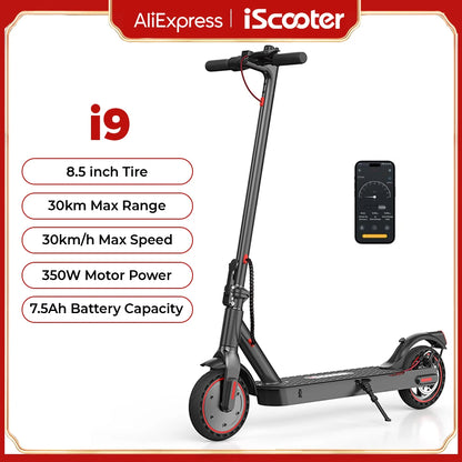 iScooter i9 Electric Scooter 350W Scooter for Adults 7.5Ah 30km/h Foldable E scooter 8.5 inch Honeycomb Tire scoorter electrico