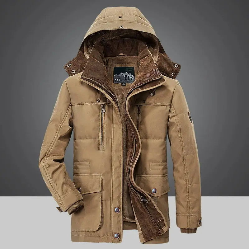 Good Quality Male Fit Winter Coats Multi-pocket Jackets Coat Men Hooded Casual Warm Parkas 7XL Long Winter Coats Down Jackets