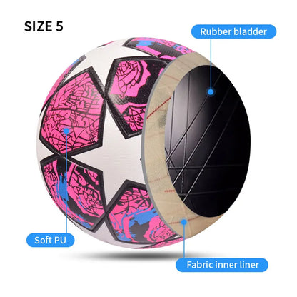 High Quality Soccer Balls Soft PU Material Professional Size 5 Size 4 Seamless Team Match Group Training Sports Football