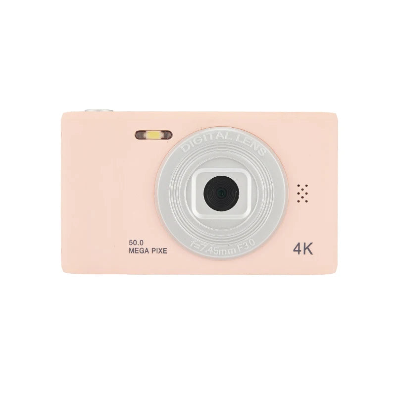 4K Digital Camera Travel Selfie Camara 50 Megapixels Zoom HD Photography 2.4inch Screen Entry-Level Kids Campus Mini Retro Cam