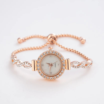 Women's Small Dial Wristwatch, Female Bracelet Watch, Quartz, Leisure, Popular, Elegant Clock, Golden Relojes, Hour, Ladies