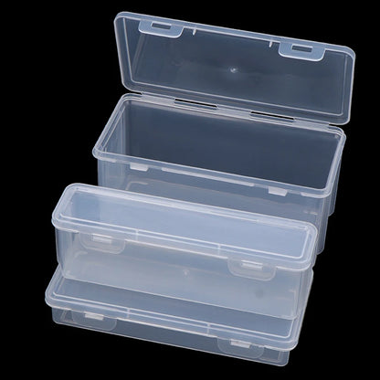 Transparent Large Capacity Plastic Pencil Box Stackable Translucent Clear Pen Box Storage Organizer Box Home Office Supplies