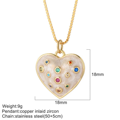 Heart Evil Blue Eye Sun Necklace for Women Cute Dog Bee Elephant Gold Color Pendant Woman's Collars Long Stainless Steel Chains