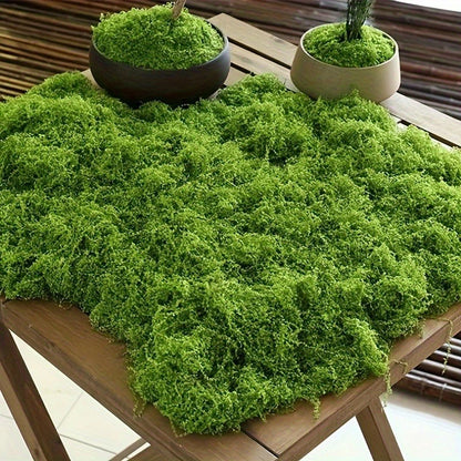 Green Fake Moss DIY Crafts Grass Artificial Moss Faux Preserved Moss Green Plant Home Room Garden Decor Landscape Fake Grass