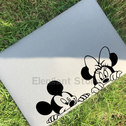 Cartoon Mickey Minnie Mouse Vinyl Wall Sticker Baby Room Home Decoration Car Laptop Cabinet Decals Mural DIY Stickers Decor