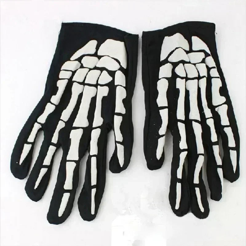 1 Pair Male Gloves Mittens Fashion Men Horror Skull Claw Bone Party Supplies Favors Halloween DIY Decoration