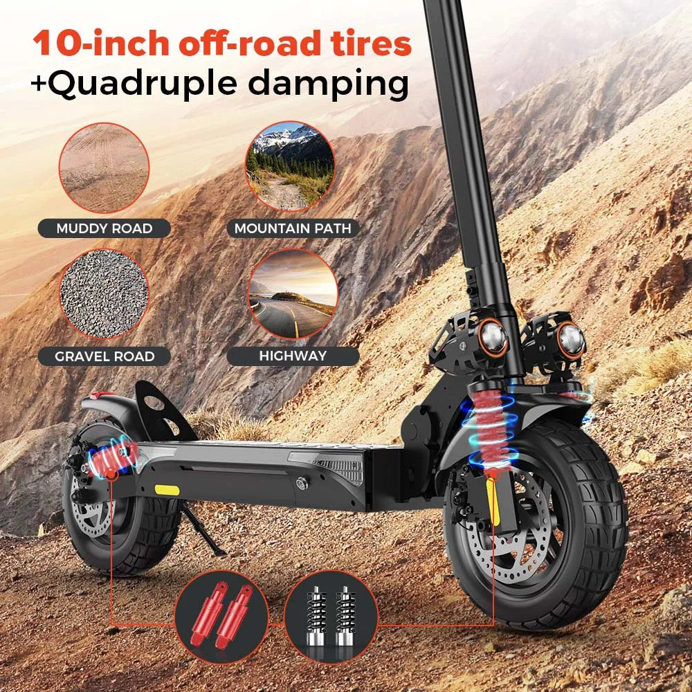 iScooter iX4 Electric Scooter 800W 15Ah Powerful Electric Kick Scooter Anti-skid Off-road Tire  45km Range  eScooter 45km/hSpeed