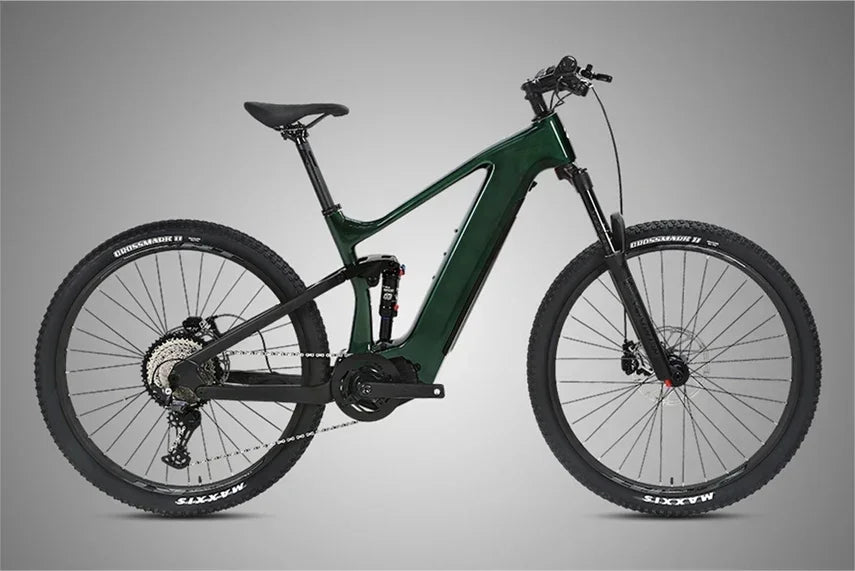 Carbon fiber Full suspension mid drive central motor ebike emtb  electric bicycle electric mountain bike