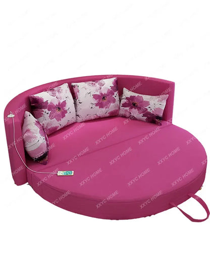 Foldable Sofa Bed Multi-Functional Special-Shaped Arc round Bed Double Balcony Living Room Sitting and Lying Two-Purpose Sofa