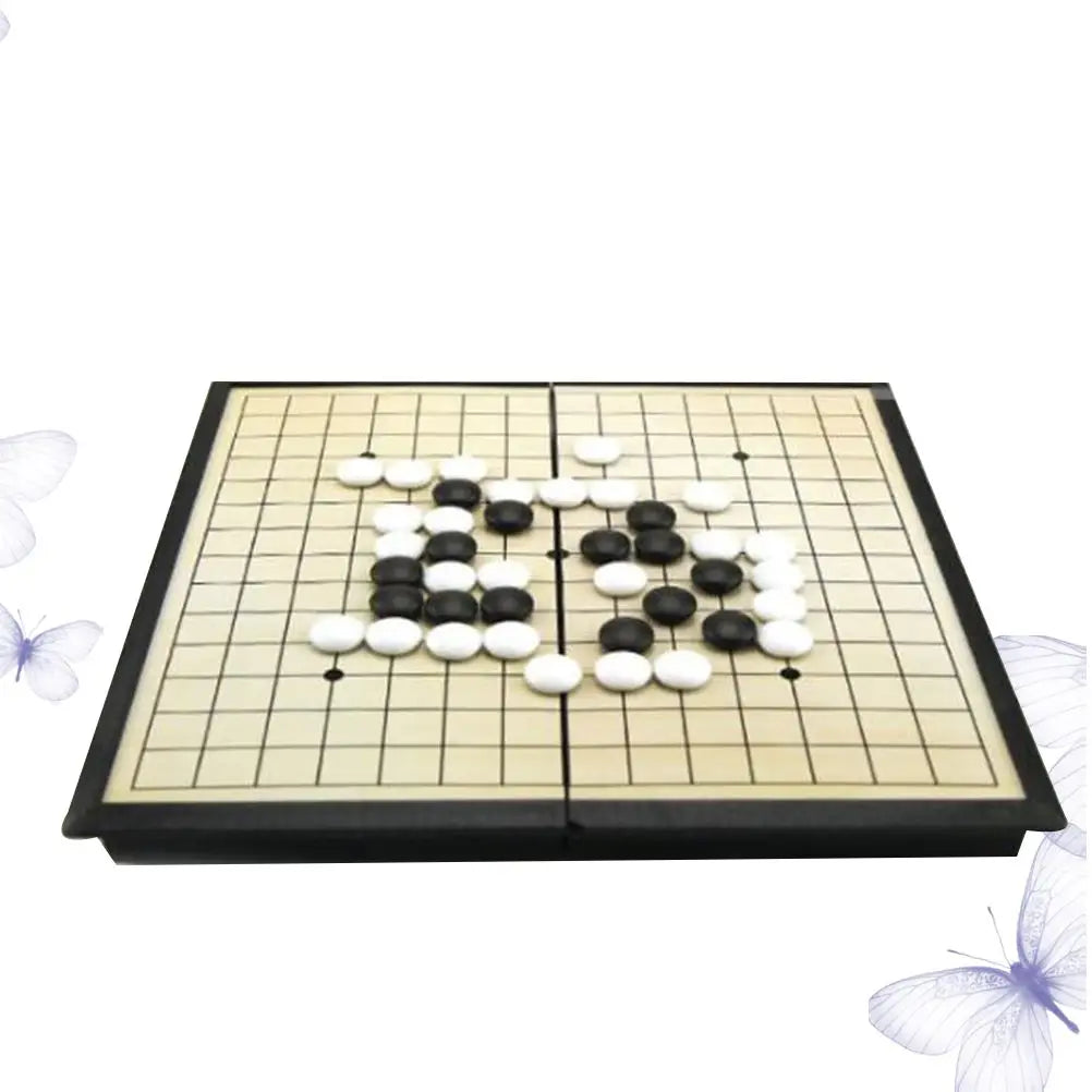 1 Set Folding Reversi Game Portable Interesting Funny Folding Board Game Educational Toy Gobang Game for Kids Children