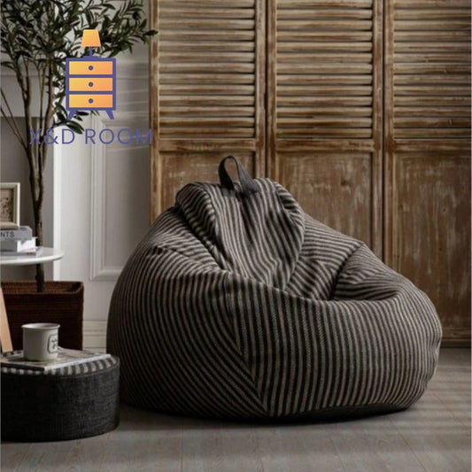 X&D Cotton Lazy Sofa Tatami EPS Particle Single Small House Bean Bag Cute Small Sofa Creative Bedroom Balcony Leisure Lazy Chair