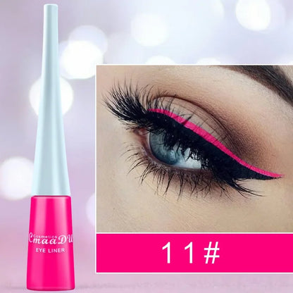 Colorful Sexy Eyeliner Liquid Blue Pencil Waterproof Easy To Wear Make Up Matte Eye Liner Red Green White Gold Brown Eyeliner