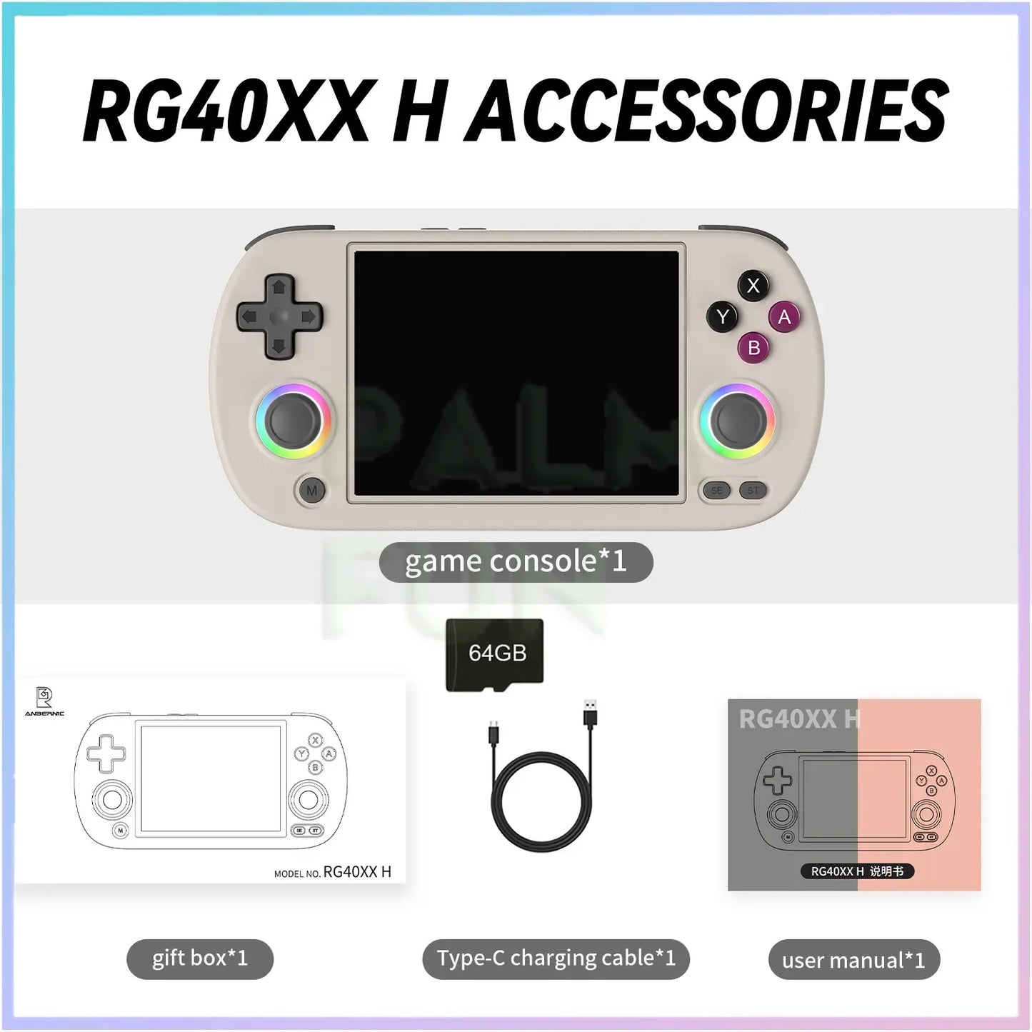 RG40XX H Retro Handheld Game Console 64 Bit 4.0 Inch IPS Screen Linux 5G WIFI Bluetooth HDMI-TV Output Video Gaming Player