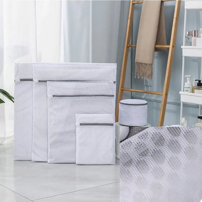 5Pcs Mesh Laundry Bags Durable Honeycomb Mesh Laundry Organizer Bags Reusable Washing Machines Bag