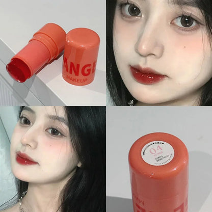 Jelly Lipstick Milk Facial Blusher Rouge Cream Moisturize Powder Blusher Stick Waterproof Long-lasting No Fading Korean Cosmetic