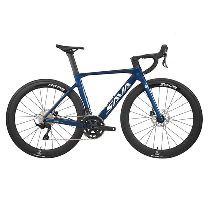 SAVA 2024 NEW A7L Carbon Road Bike, Adult Racing Bike, Equipped With Shimano R7100, 24-Speed Mechanical Disc Brakes