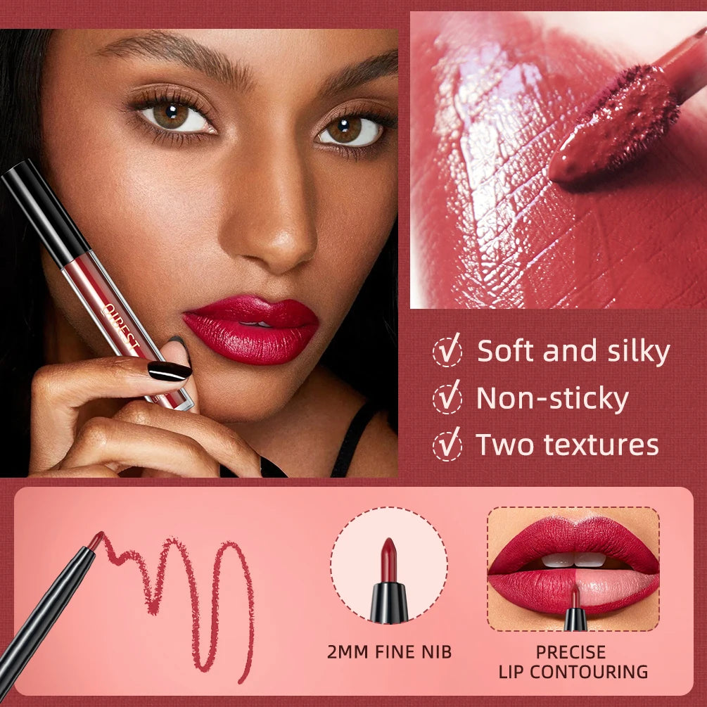 3pcs Matte Liquid Lipstick+Lip Liner Set Lip Glaze Makeup Nude Black Red Velvet Lip Gloss Long Lasting Lip Tint Cosmetics Kits