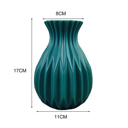 1Pc Decorative Vase Elegant Fine Workmanship Flower Vase for Home Decoration Modern Plastic Flower Pot for Room Ornament Wedding