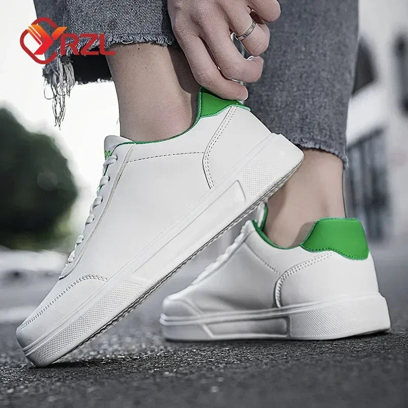 YRZL White Shoes Men Couple Casual Skateboard Shoes Comfortable Sneakers Lightweight Walking Women Tenis Shoes Plus Size 36-46